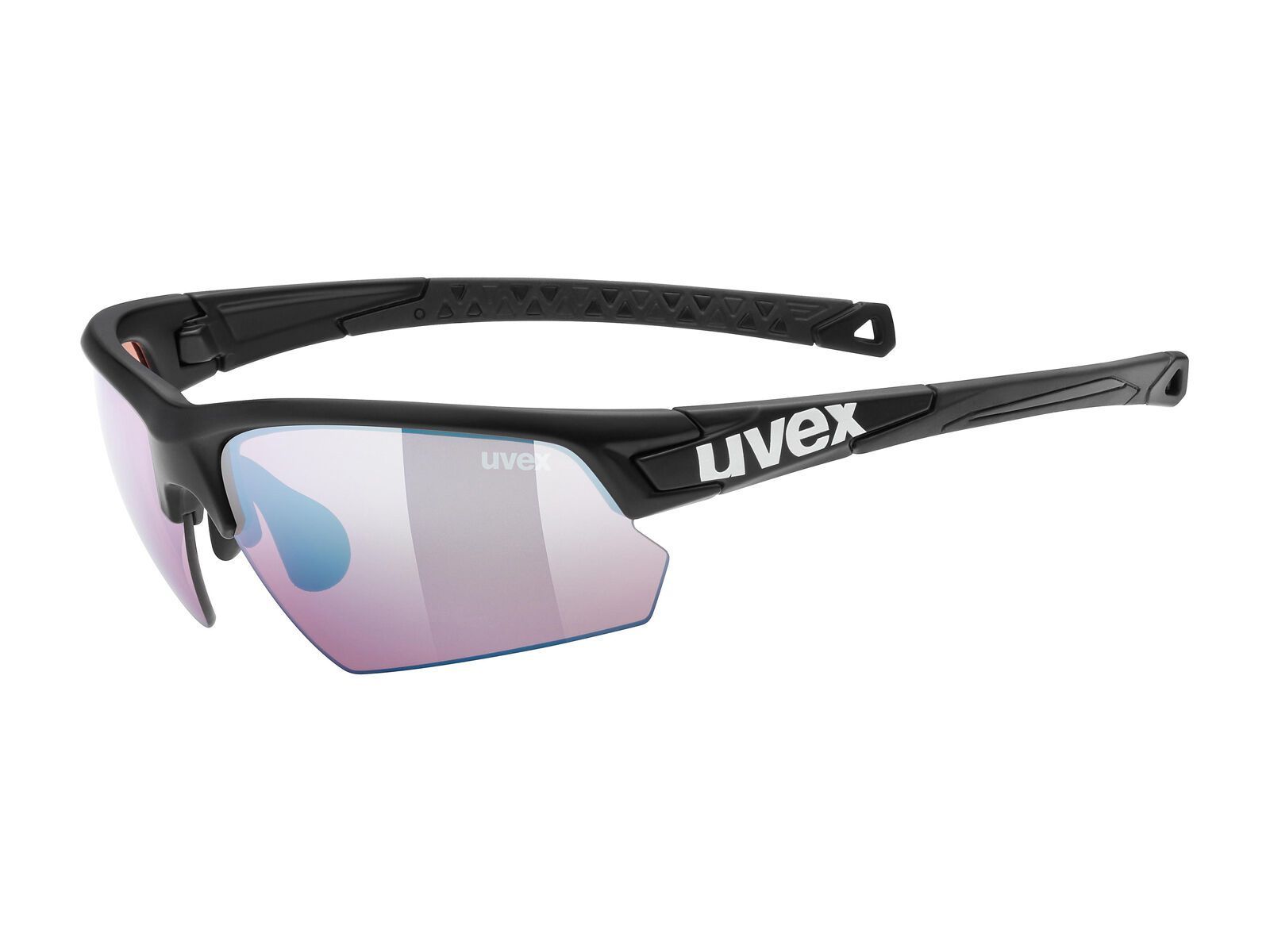 uvex sportstyle 224 cv, black mat/Lens: colorvision outdoor blue mirror - Bild 1