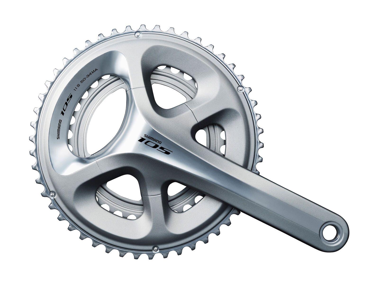 Shimano 105 FC-5800 Kurbelgarnitur - 2x11, 50/34 Compact, silber - Bild 1