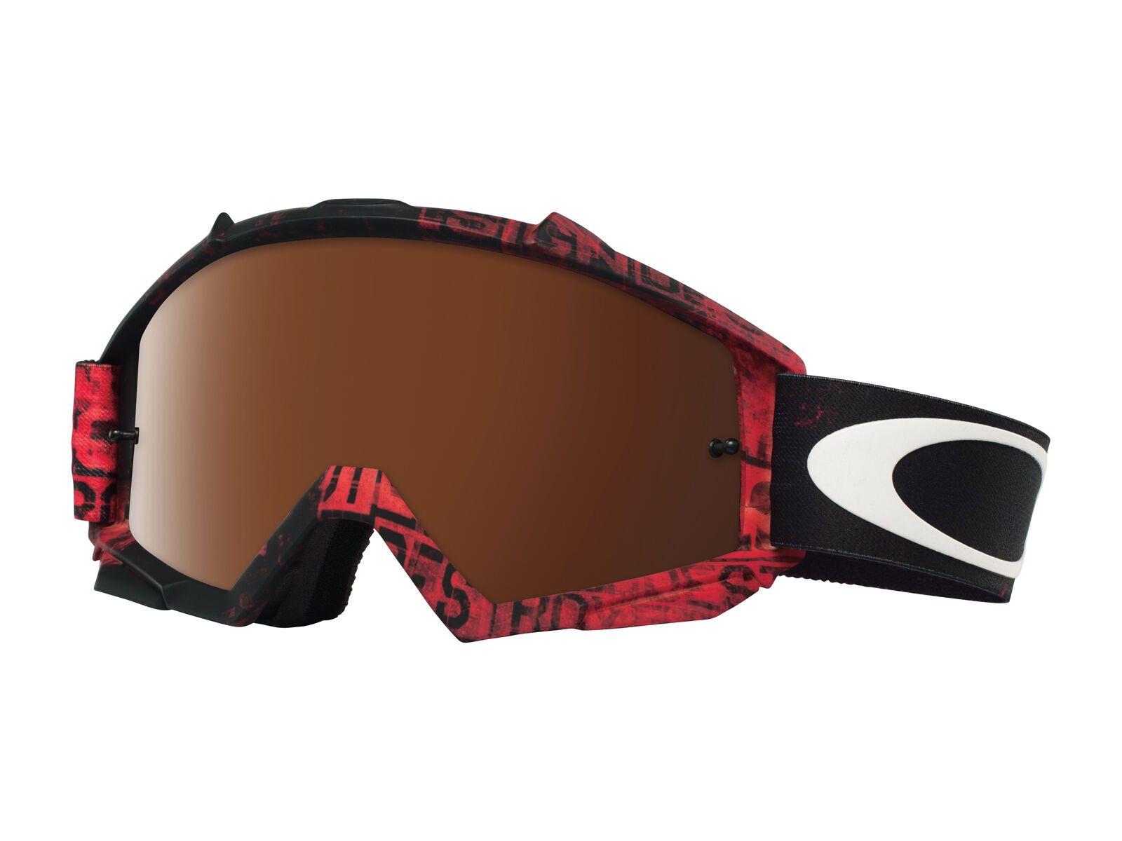 Oakley Proven MX inkl. Wechselscheibe, distress tagline red/black/Lens: black iridium - Bild 1