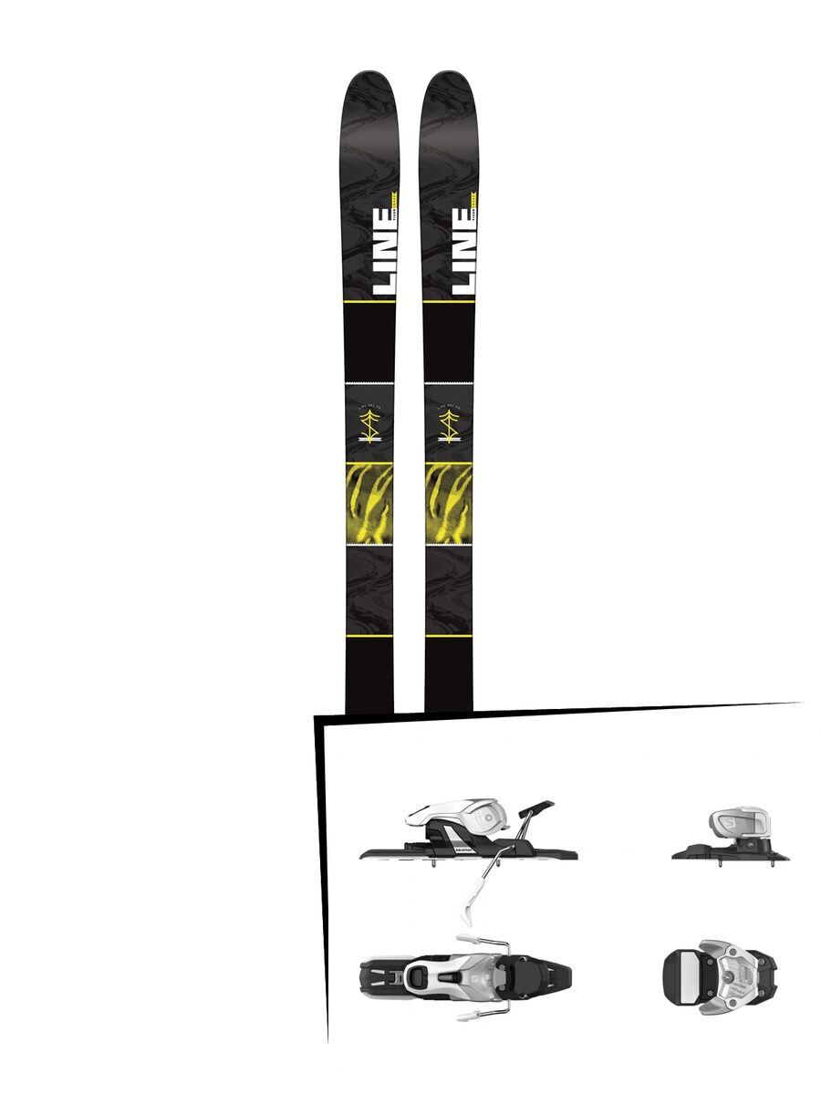 Set: Line Tigersnake 2016 + Salomon Warden 11 90 mm, silver white - Skiset - Bild 1