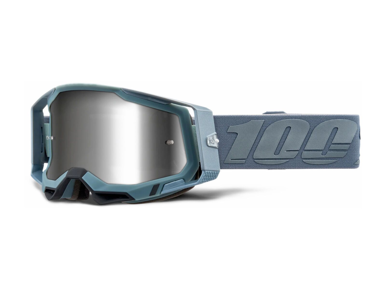 100% Racecraft 2 Goggle - Mirror Silver, battleship - Bild 1