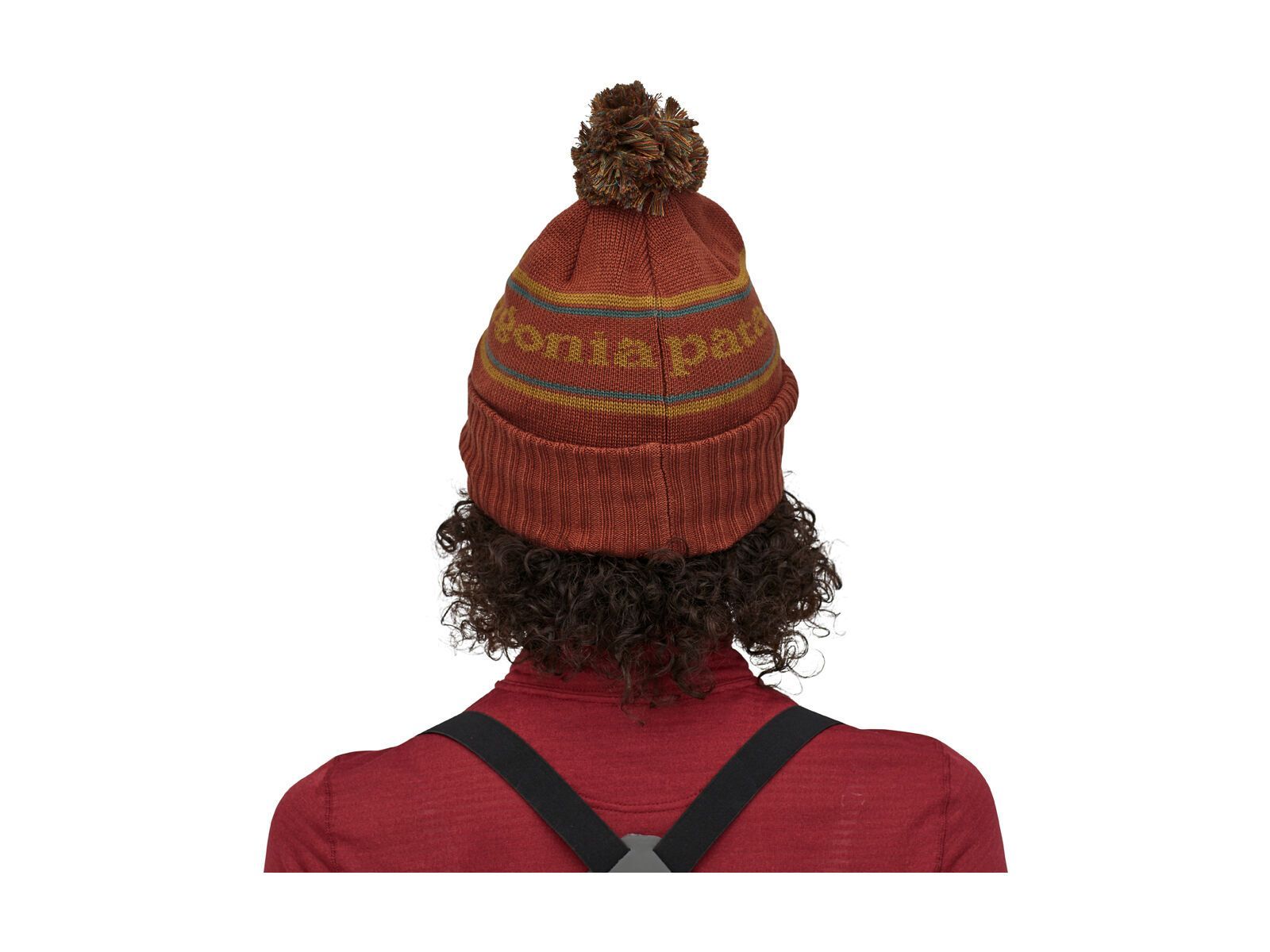 Patagonia Powder Town Beanie, park stripe knit: spanish red - Bild 3