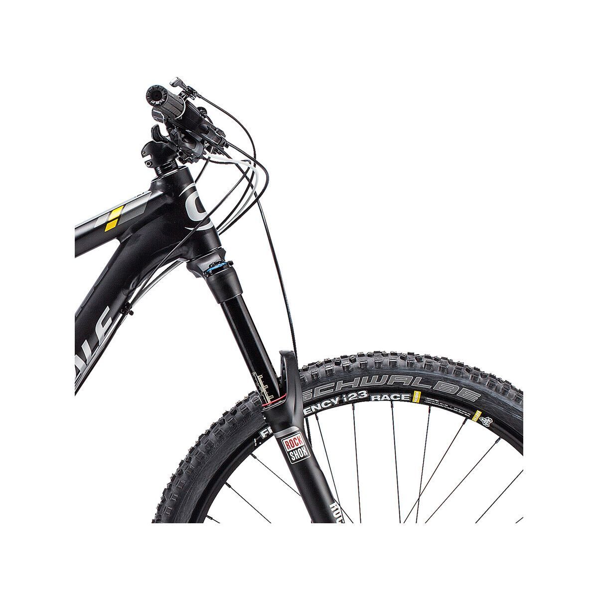 Cannondale Jekyll 27.5 3, jet black with chorcoal gray, fine silver, cdale yellow, matte - Bild 5