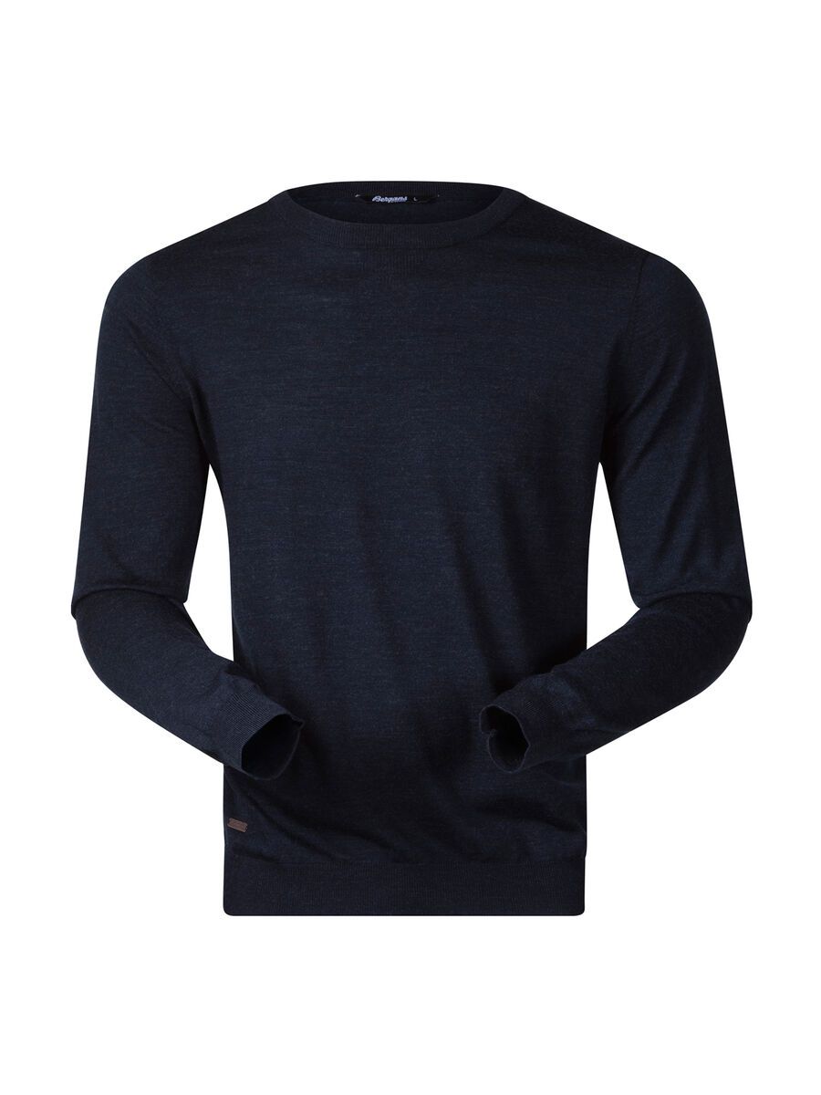 Bergans Fivel Wool Long Sleeve, dark blue melange - Bild 1