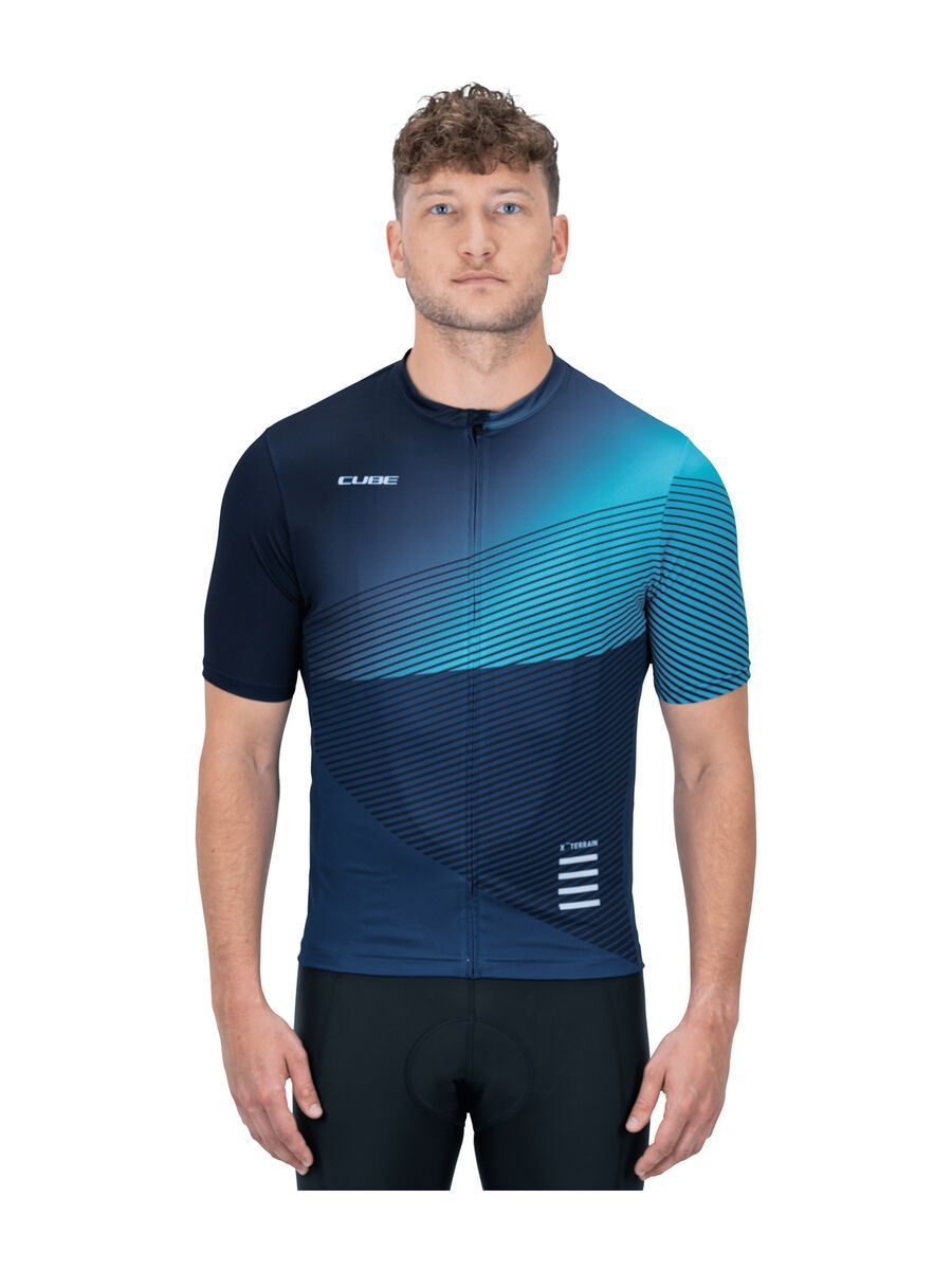 Cube ATX Trikot Full Zip kurzarm, blue - Bild 2