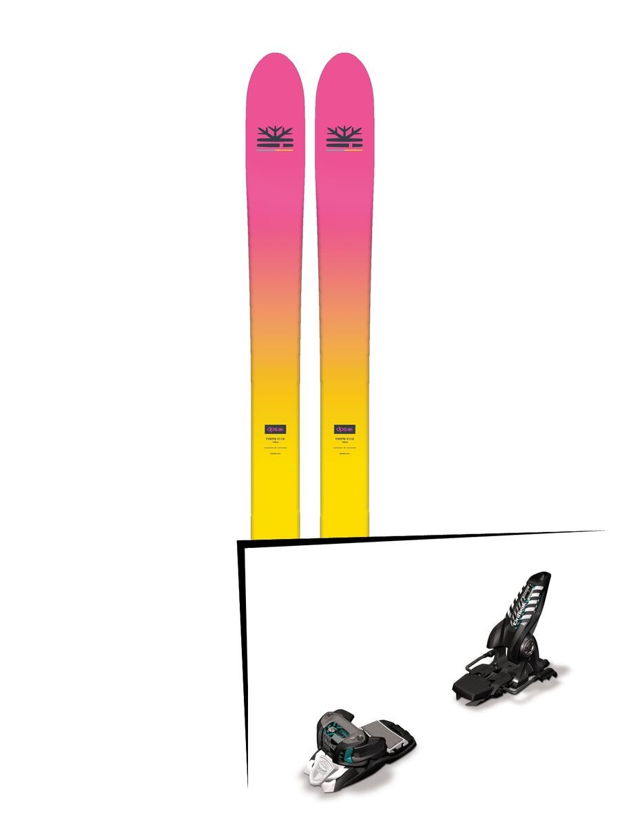 Set: DPS Skis Yvette 112 RP2 Foundation 2018 + Marker Griffon 13 black/white/teal - Bild 1