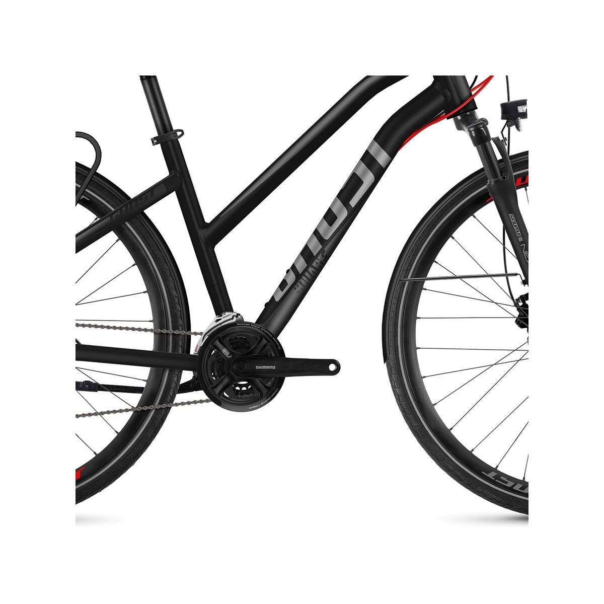 Ghost Square Trekking 2.8 W AL, night black/titanium gray/riot red - Bild 3