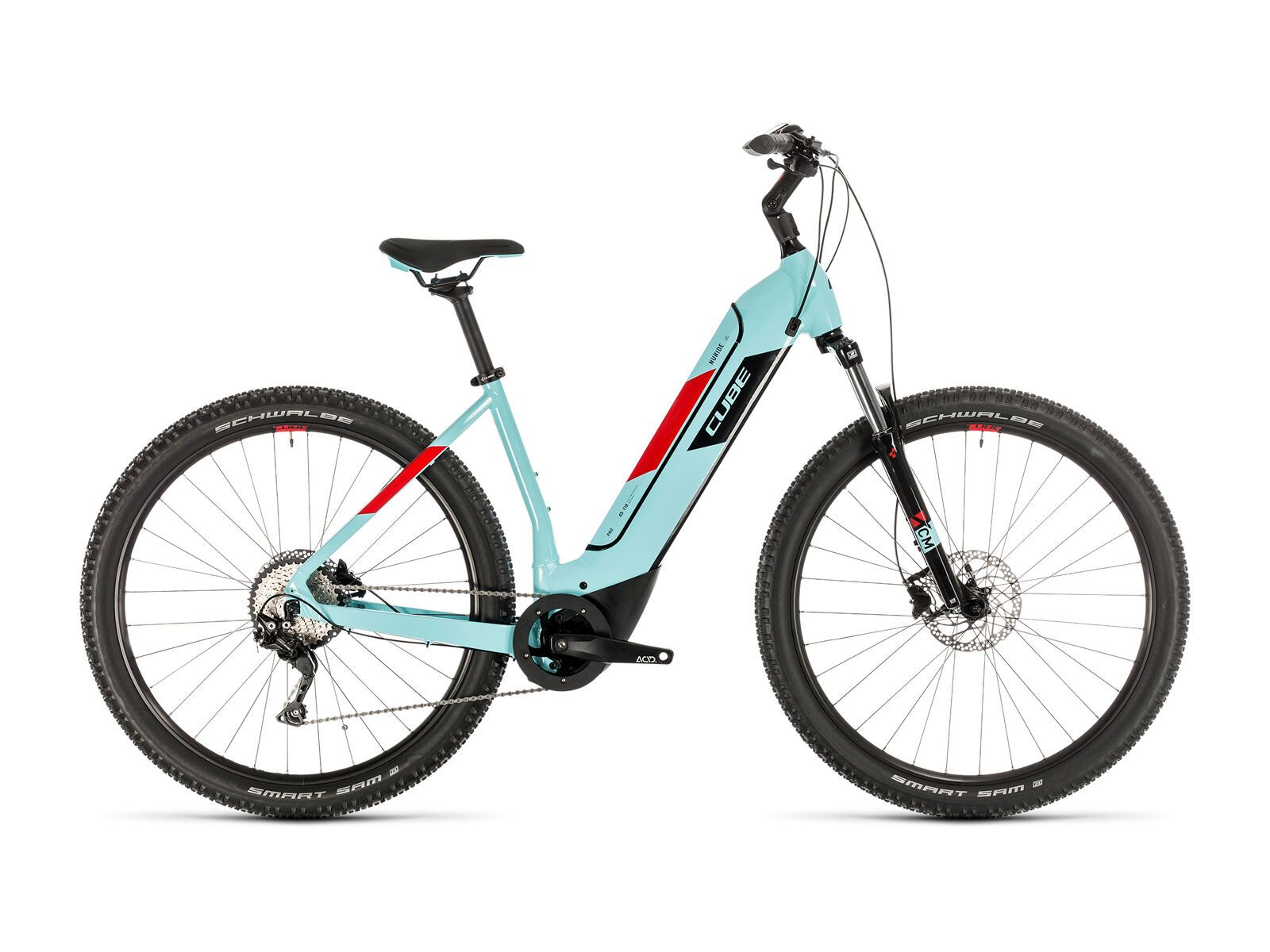 Cube Nuride Hybrid Pro 625, glacierblue´n´red - Bild 1