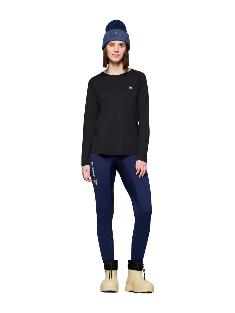 Norrona femund pureUll Long Sleeve W's, caviar black - Bild 4