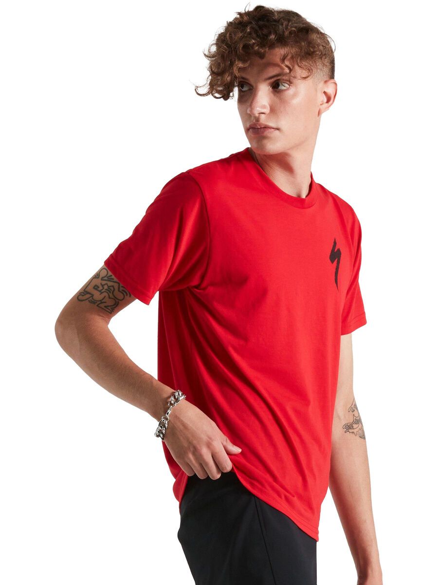 Specialized Men's S-Logo Short Sleeve Tee, flo red - Bild 3