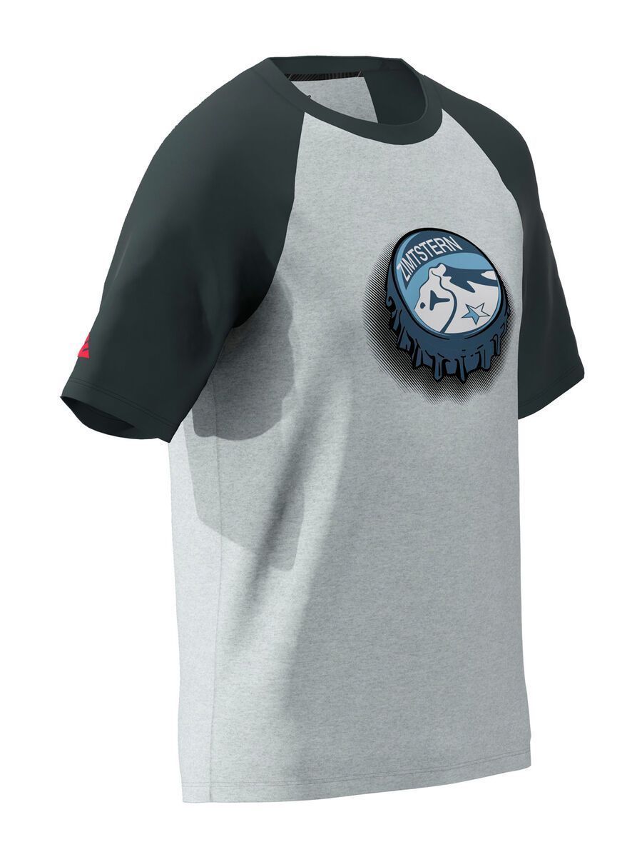 Zimtstern Cupz Tee Men, glacier grey melange/pirate black - Bild 3