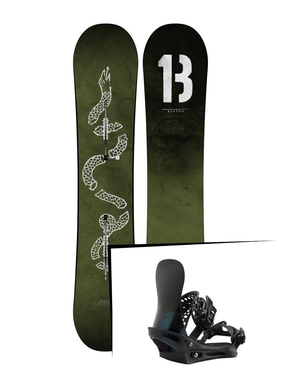 Set: Burton Descendant Wide 2019 + Burton X-Base black matte - Bild 1