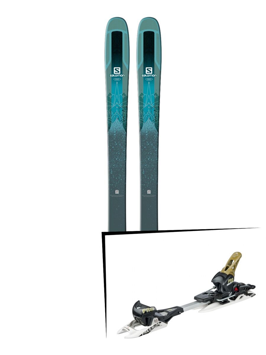 Set: Salomon QST Lumen 99 2018 + Fritschi Diamir Freeride Pro schwarz-olive - Bild 1