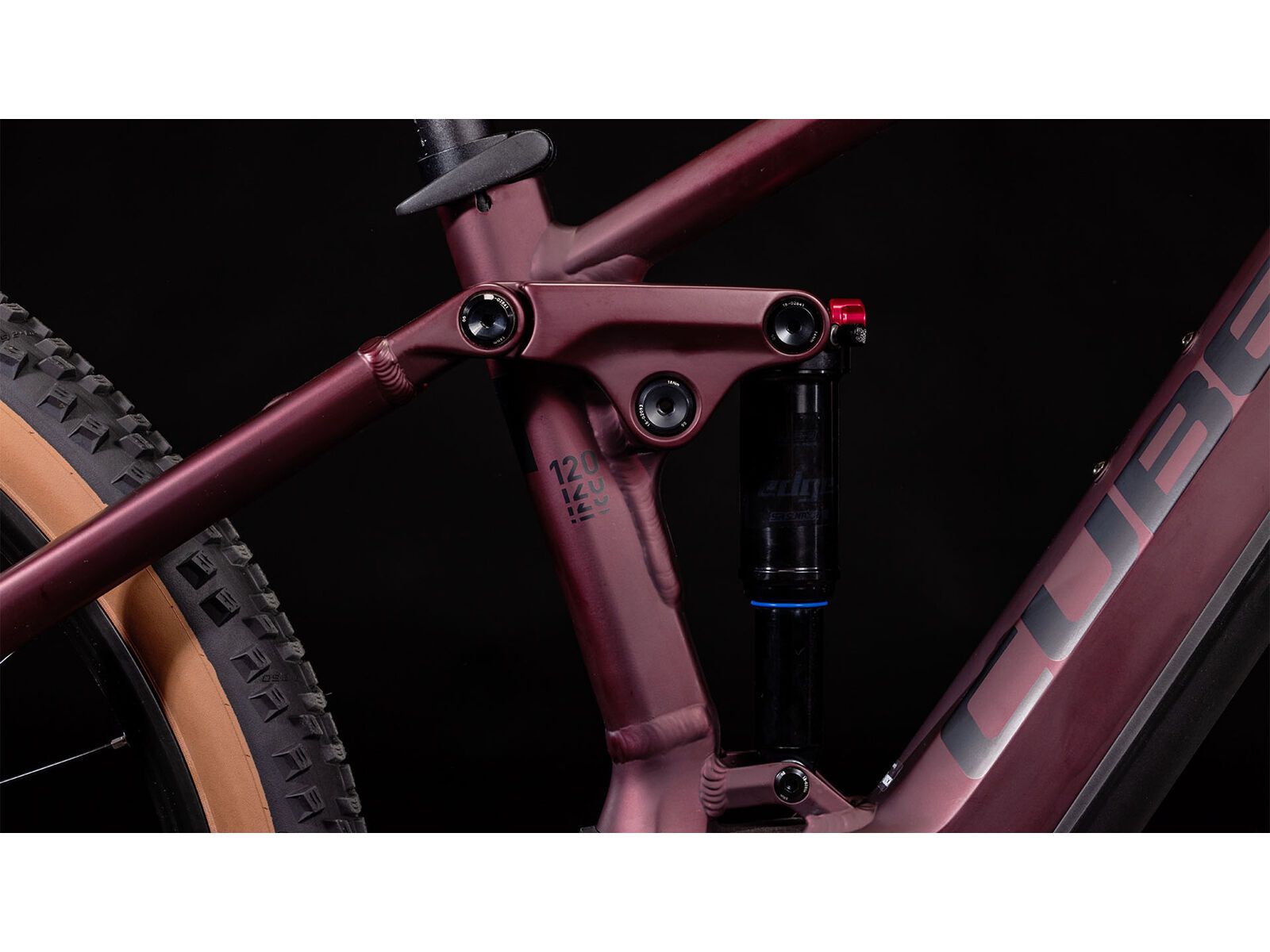 Cube Stereo Hybrid 120 One 750 27.5, rubyred´n´black - Bild 4