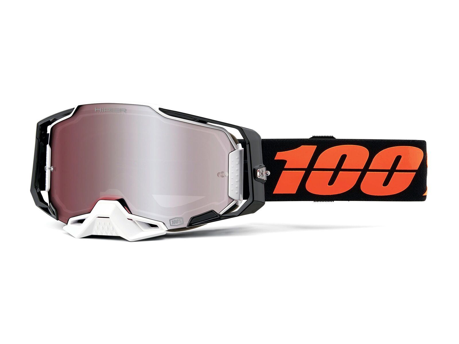 100% Armega Goggle - HiPER Mirror Silver, blacktail - Bild 1