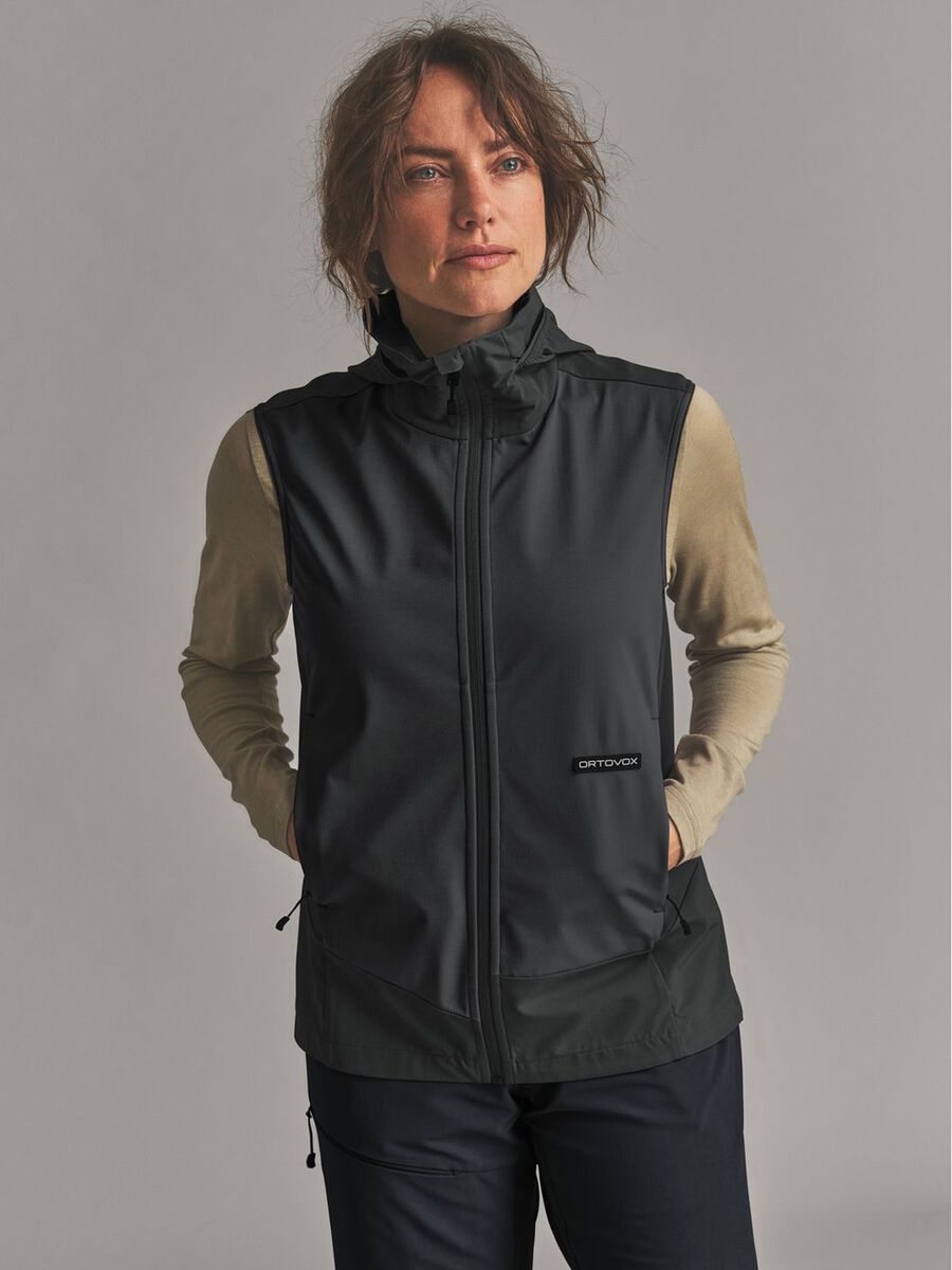 Ortovox Ortler Softshell Plus Vest W, black raven - Bild 4