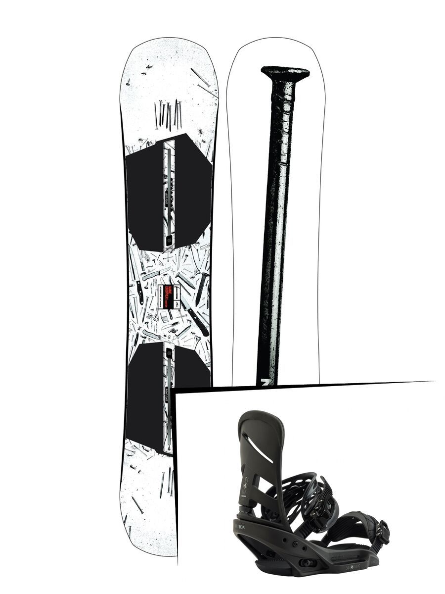 Set: Burton Name Dropper 2019 + Burton Mission EST blackish - Bild 1