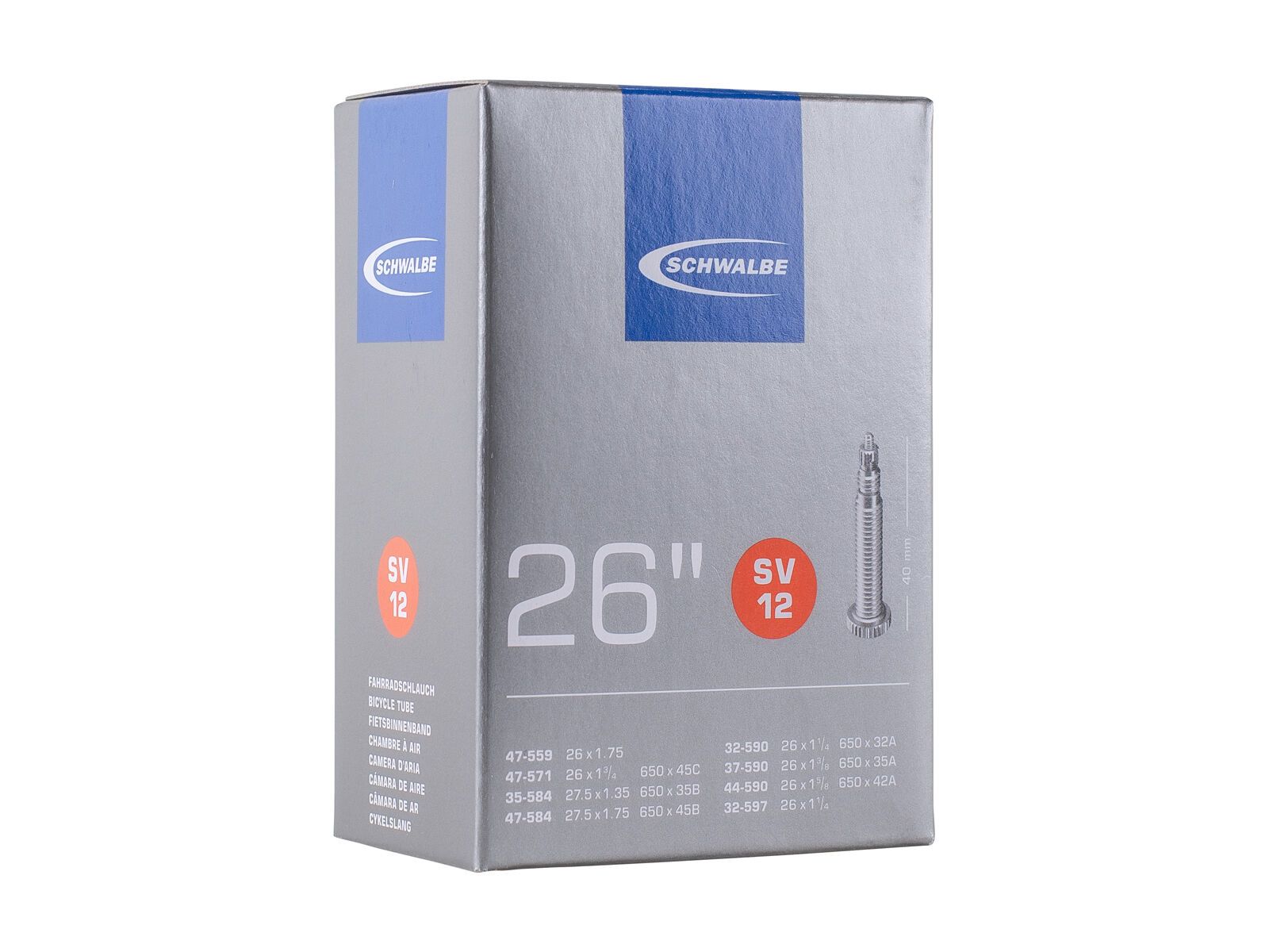 Schwalbe Schlauch SV 12 - 26 Zoll / 650B - Bild 1