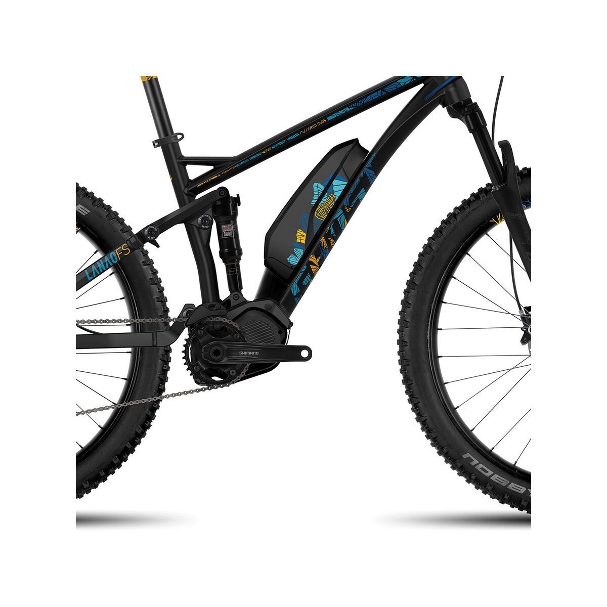 Ghost Hybride Lanao FS 4 AL, night black/arctic blue/amber yellow - Bild 3