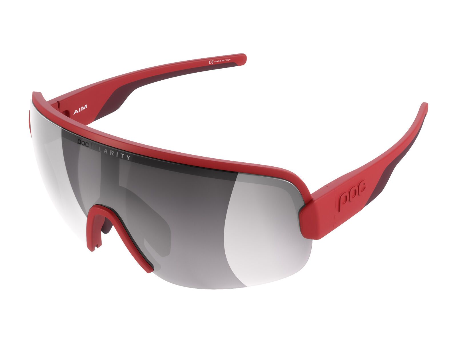 POC Aim Clarity Road Silver, prismane red - Bild 1