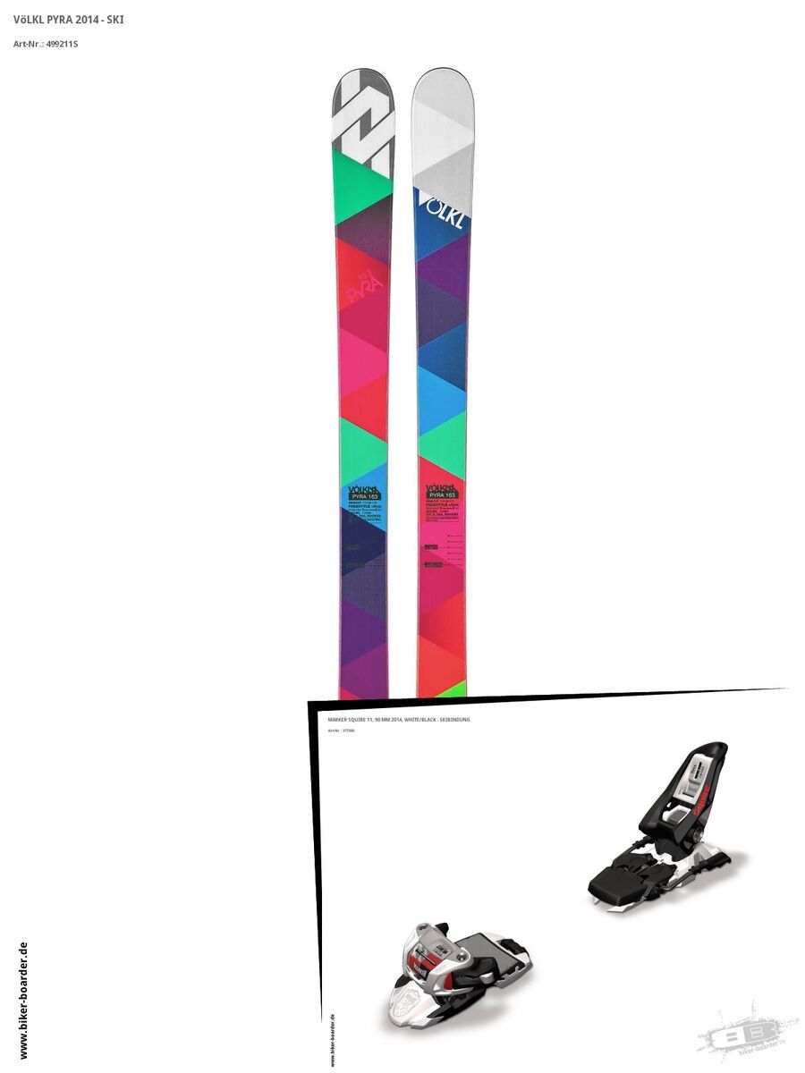 Völkl Set: Pyra 2014 + Marker Squire 11 - Bild 1