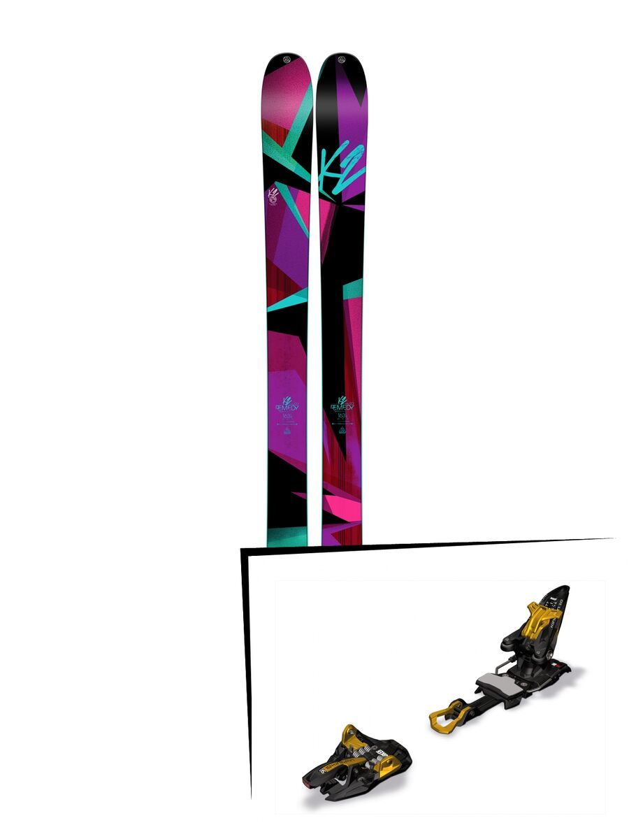 Set: K2 SKI Remedy 92 2017 + Marker Kingpin 10 75-100 mm, black/gold - Skiset - Bild 1