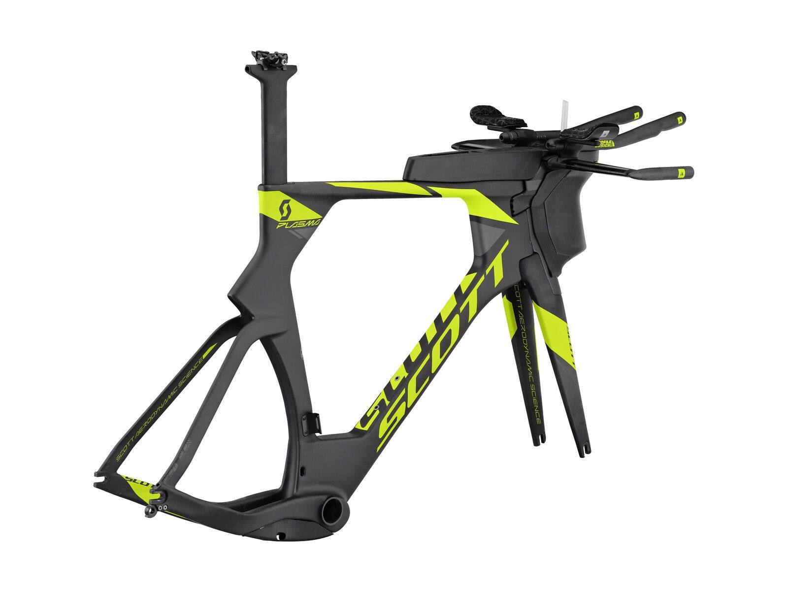 Scott Plasma Team Issue Mech/Di2 Rahmenset, black/yellow - Bild 1