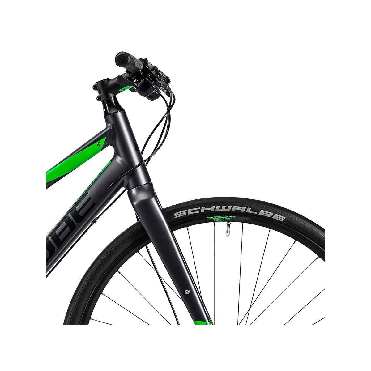 Cube SL Road Pro Trapeze, grey black flashgreen - Bild 5