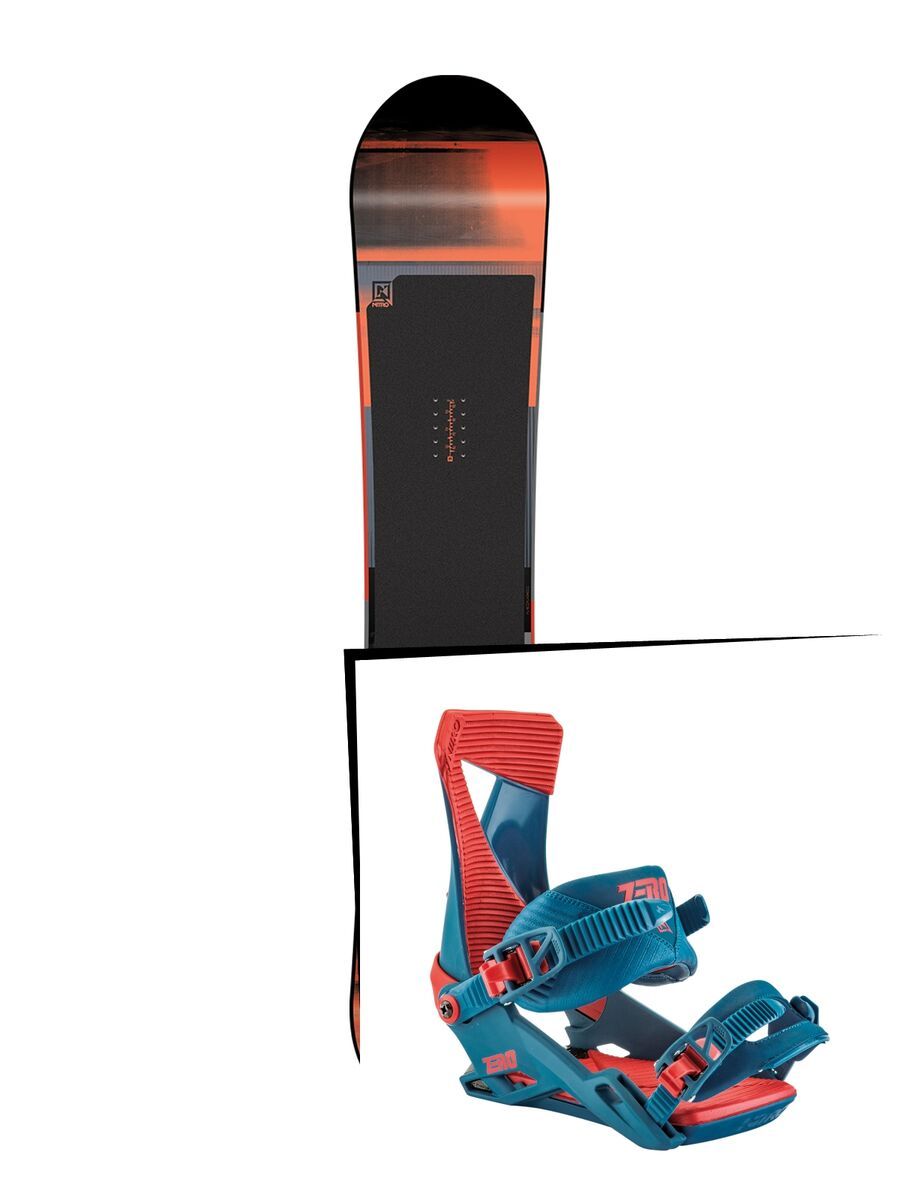Set: Nitro Team Gullwing 2017 + Nitro Zero 2017, blue - Snowboardset - Bild 1