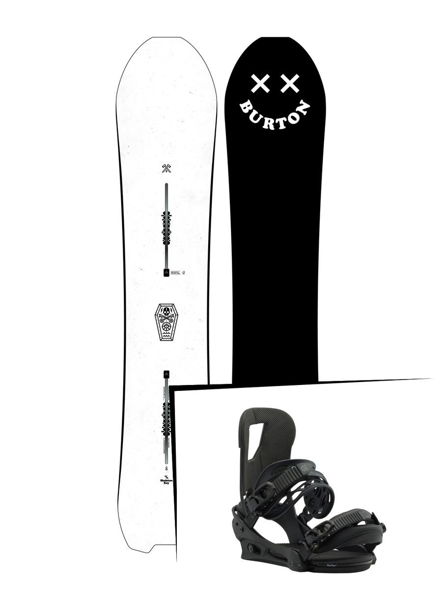 Set: Burton Skeleton Key 2019 + Burton Cartel black matte - Bild 1