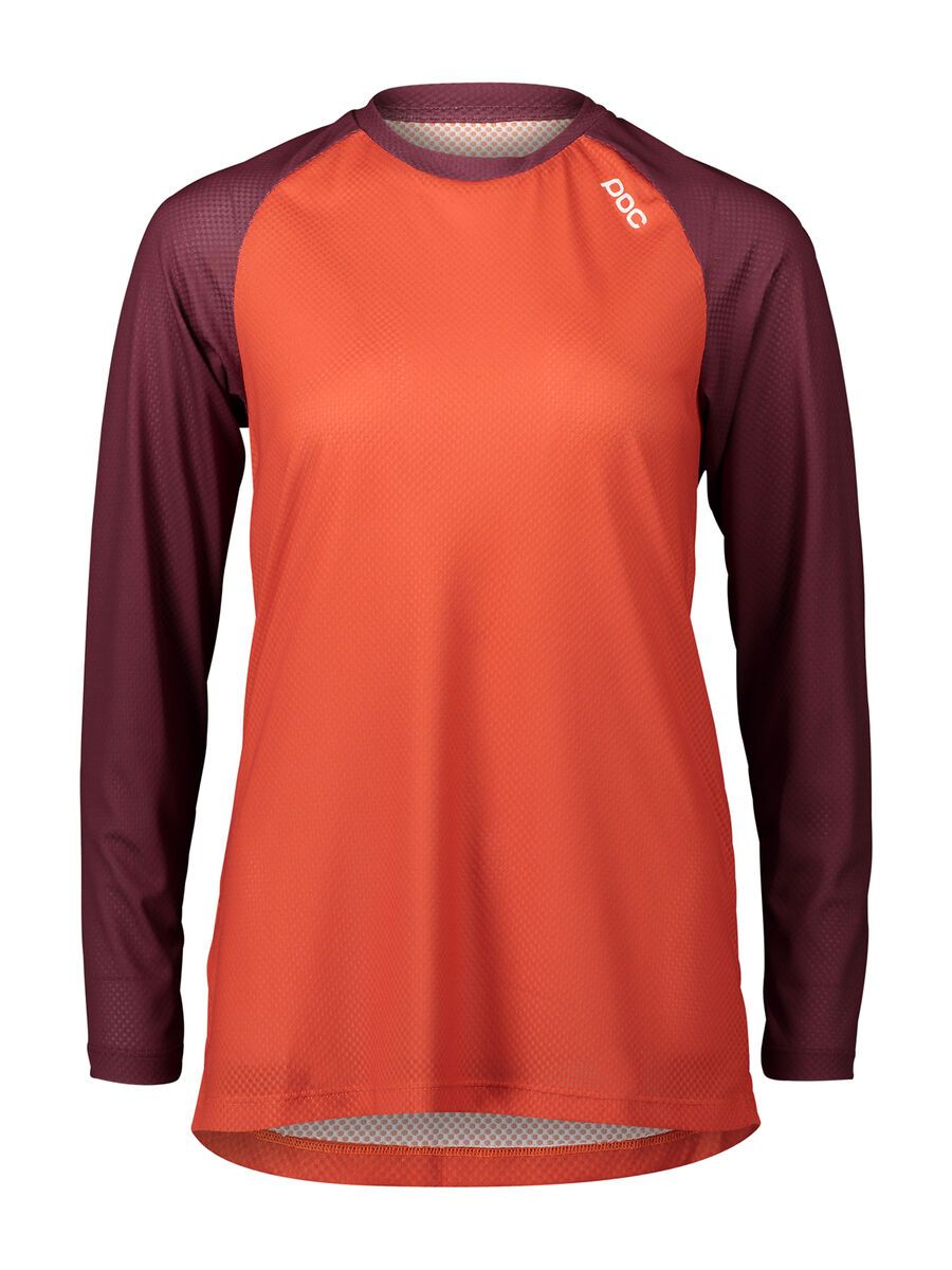 POC W's MTB Pure LS Jersey, propylene red/agate red - Bild 1