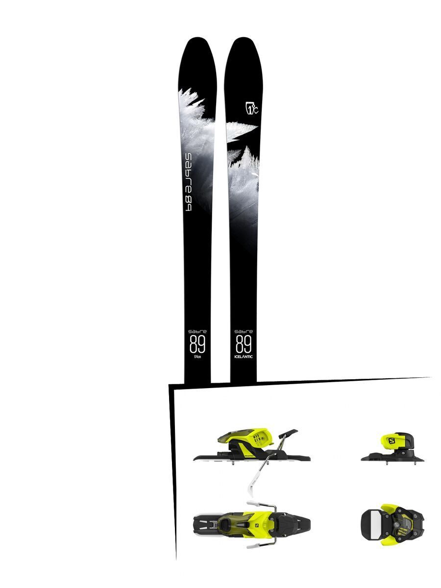 Set: Icelantic Sabre 89 2018 + Salomon Warden 11 yellow/black - Bild 1