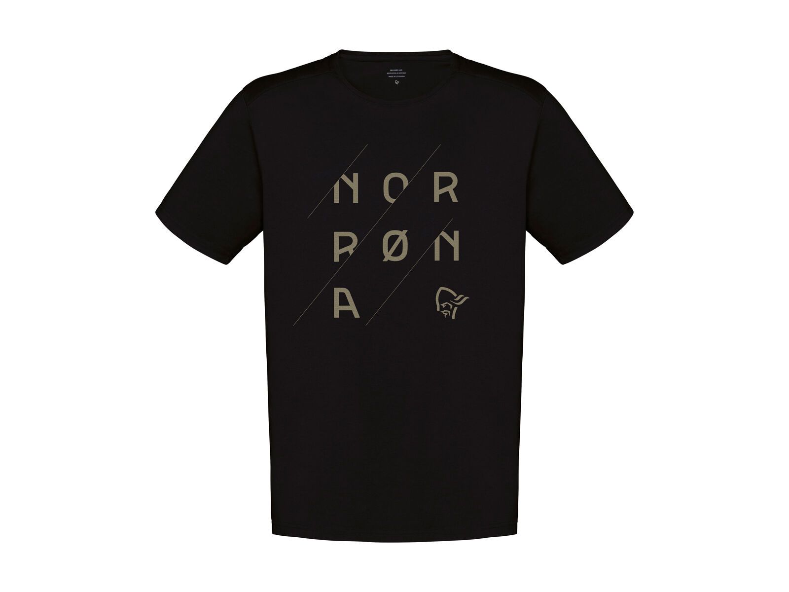 Norrona /29 Cotton Slant Logo T-Shirt M's, caviar/elmwood - Bild 1