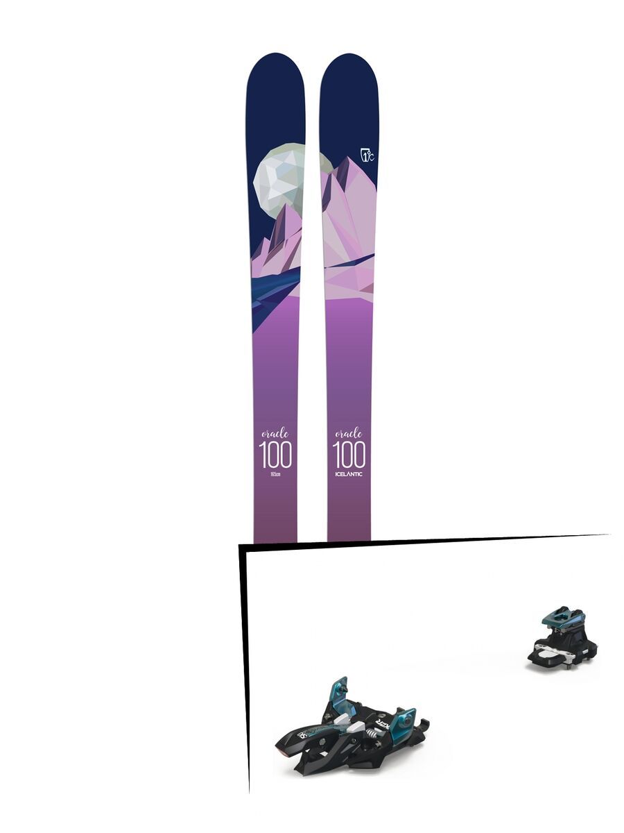 Set: Icelantic Oracle 100 2018 + Marker Alpinist 9 black/turquoise - Bild 1