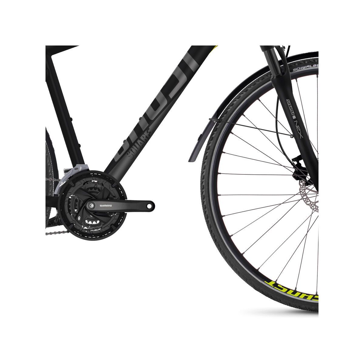 Ghost Square Cross X 3.8 AL, night black/titanium gray/neon yellow - Bild 3