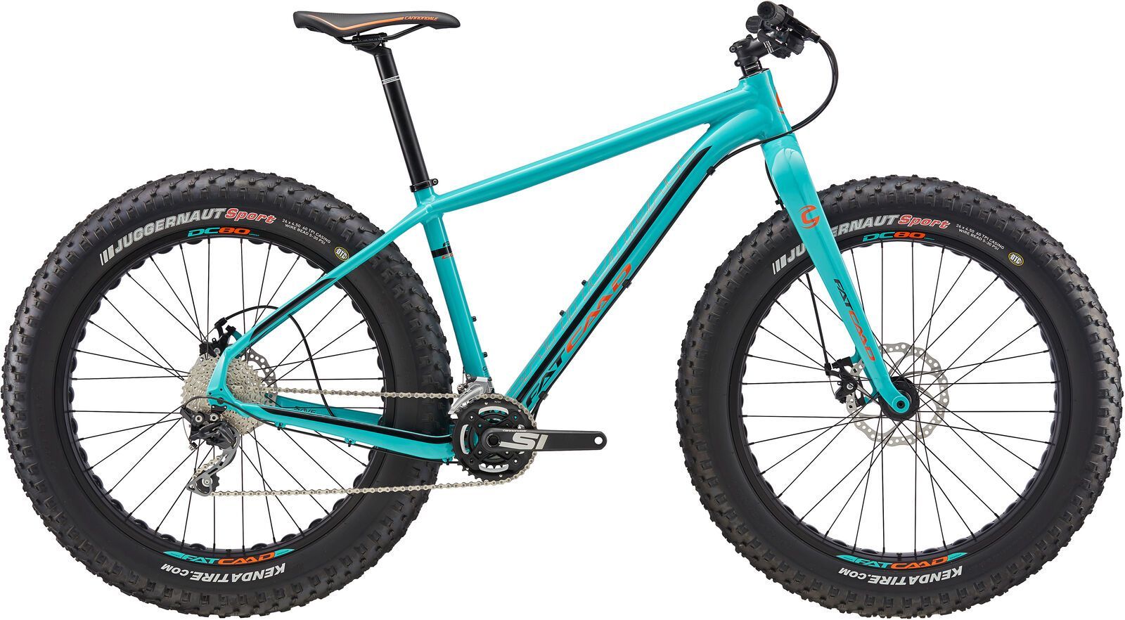 Cannondale Fat CAAD 3, turquoise w/ jet black and hazard orange, gloss - TRQ - Bild 1