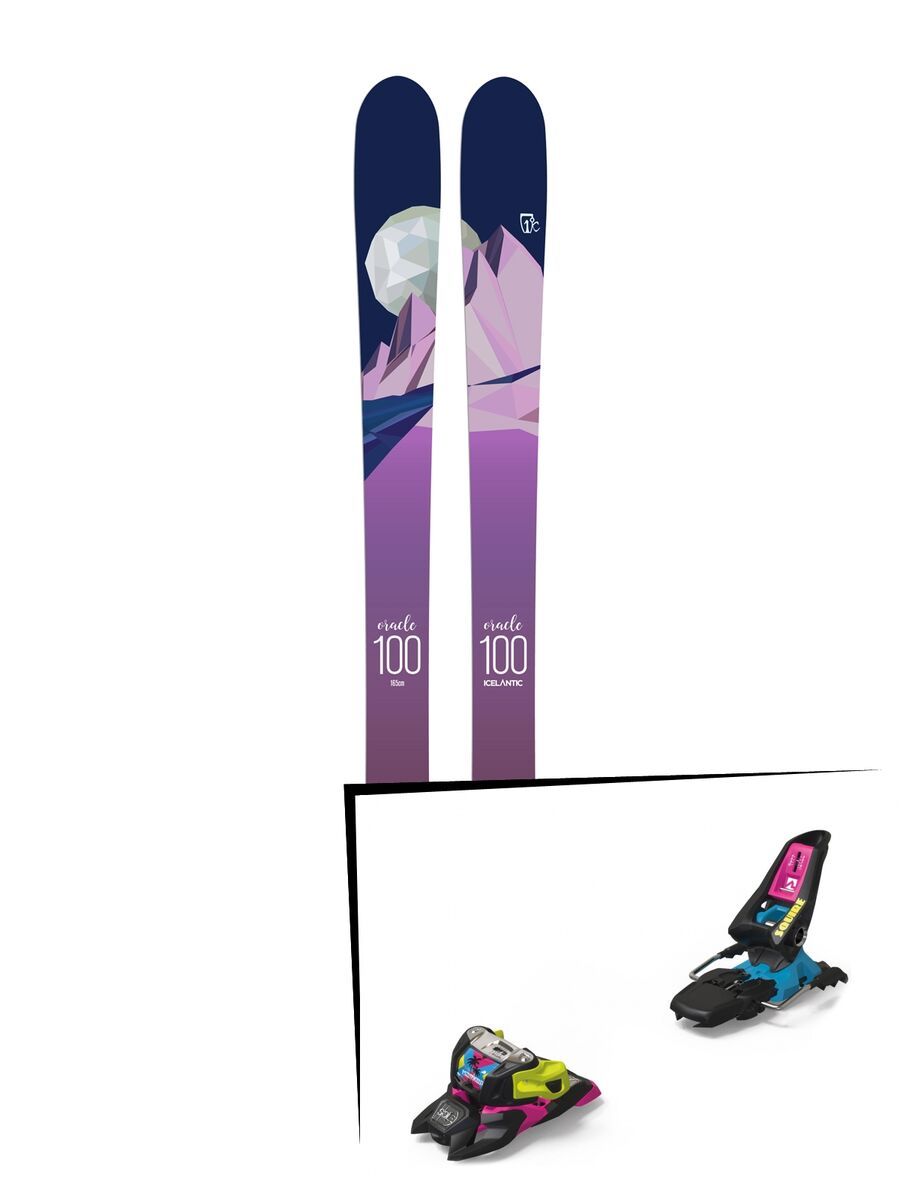 Set: Icelantic Oracle 100 2018 + Marker Squire 11 ID black/pink/blue - Bild 1