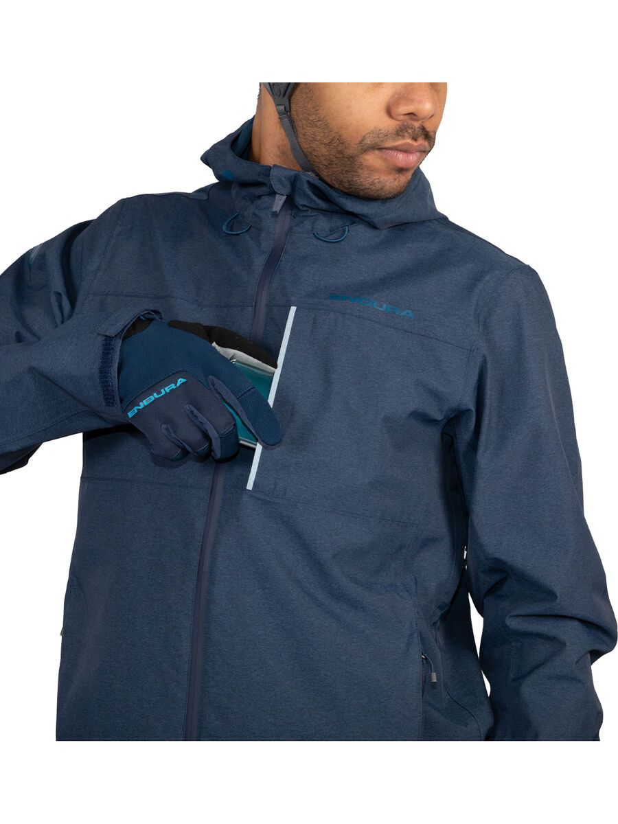 Endura Hummvee Wasserdichte Kapuzenjacke, ink blue - Bild 4