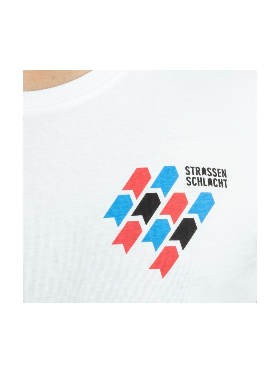 BIKER-BOARDER Strassenschlacht T-Shirt Reifenspuren Herren, weiß - Bild 2