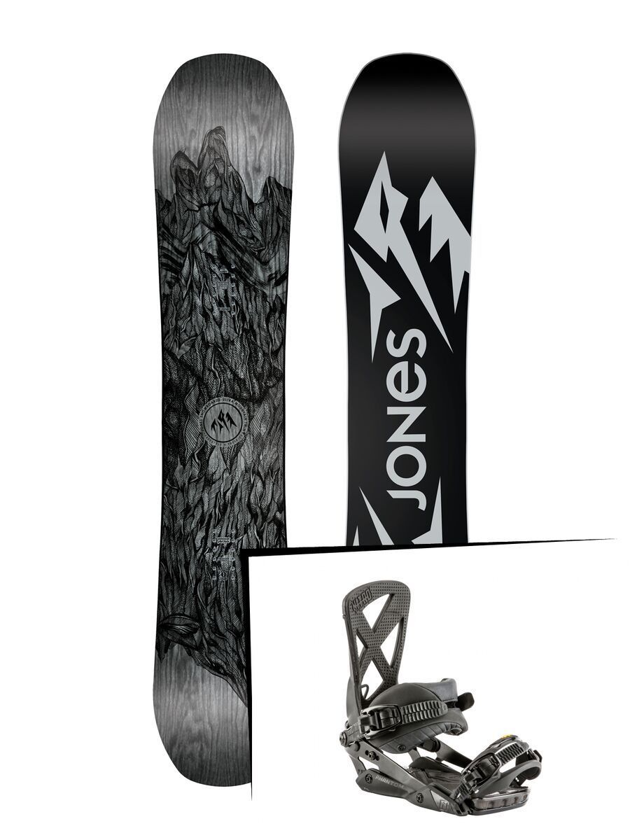 Set: Jones Ultra Mountain Twin Wide 2019 + Nitro Phantom dark night - Bild 1
