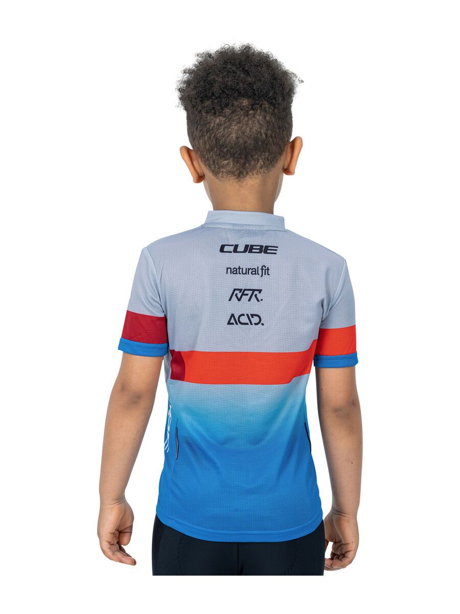 Cube Junior Teamline Trikot kurzarm, blue´n´red´n´grey - Bild 3