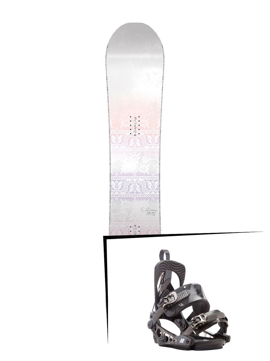 Set: Nitro Pro One Off Silje Norendal 2017 + K2 Cinch Tryst 2017, black - Snowboardset - Bild 1