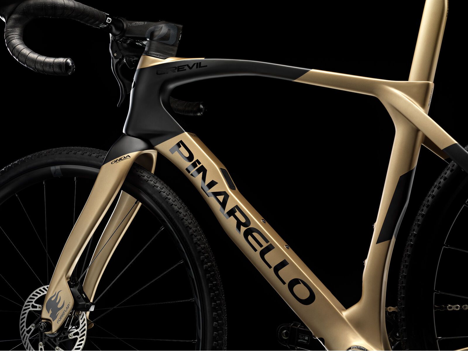 Pinarello Grevil F9 GRX815 Di2 1x11 DB / Princeton CarbonWorks GRIT 4540 DB HG11, champagne - Bild 9