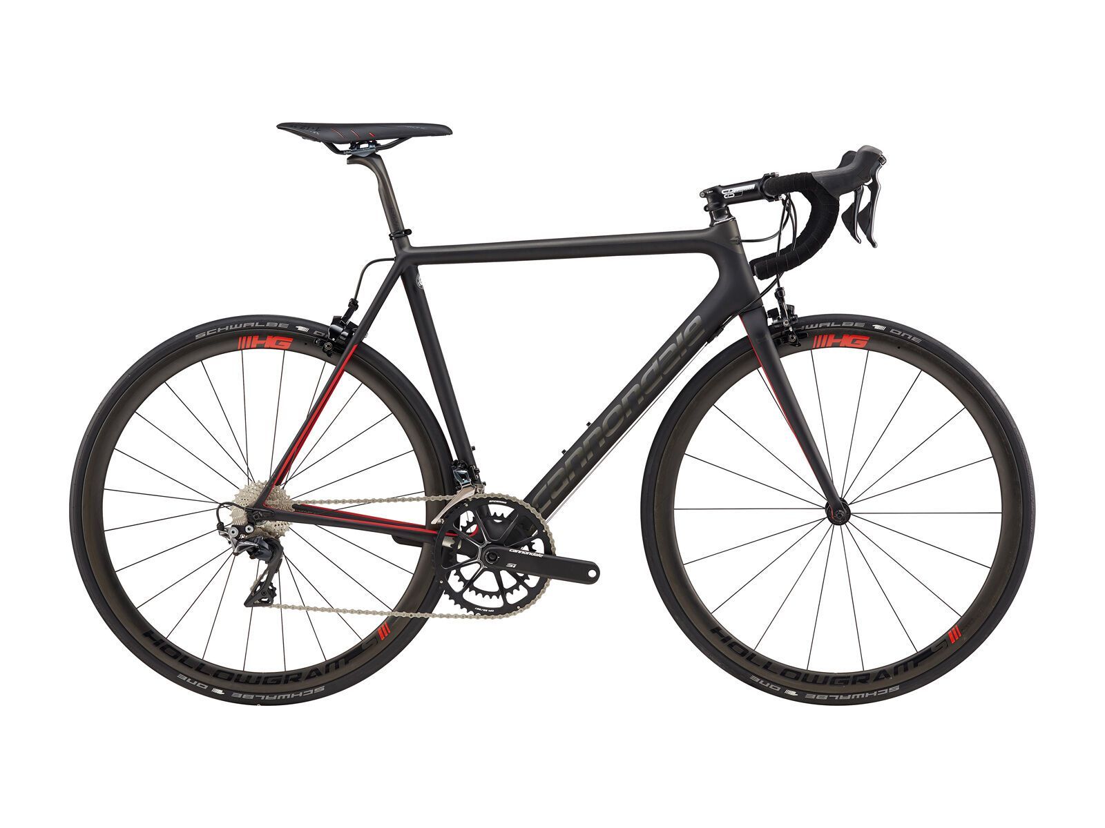 Cannondale SuperSix Evo Hi-Mod Dura Ace 2, jet black w/ anthracite and red race, matte w/ gloss - BQR - Bild 1