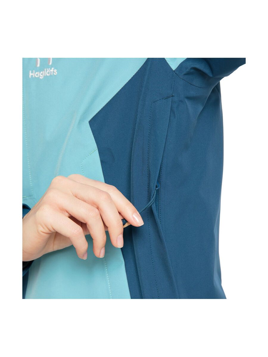 Haglöfs Lumi Jacket Women, dark ocean/frost blue - Bild 11