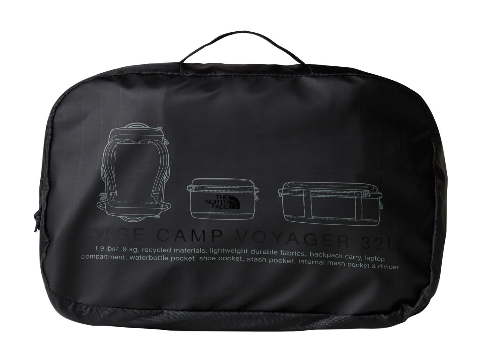 The North Face Base Camp Voyager Duffel 32L, tnf black/asphalt grey - Bild 5