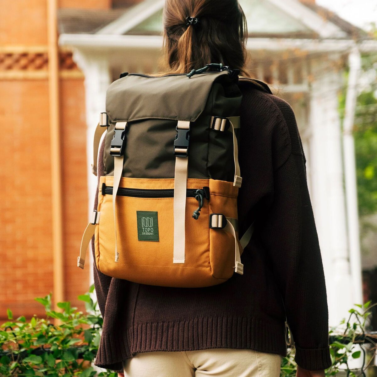 Topo Designs Rover Pack Classic 20L, woodland/brown oak - Bild 2