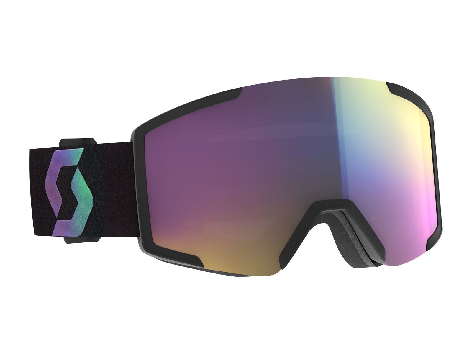 Scott Shield - Enhancer Teal Chrome + WS, black/aurora green - Bild 1