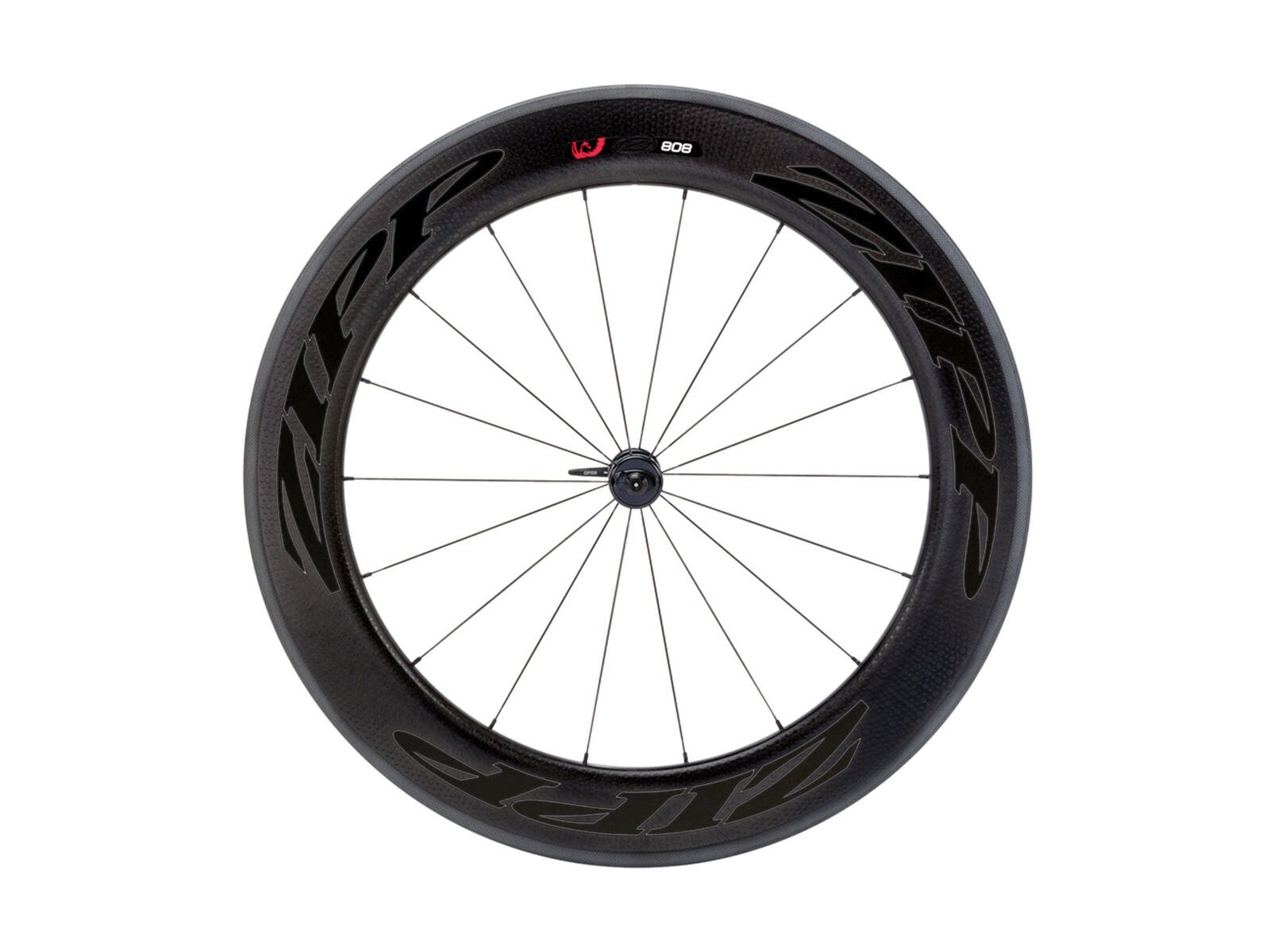 Zipp 808 Firecrest Carbon Clincher, schwarz/mattschwarze Aufkleber - Bild 1