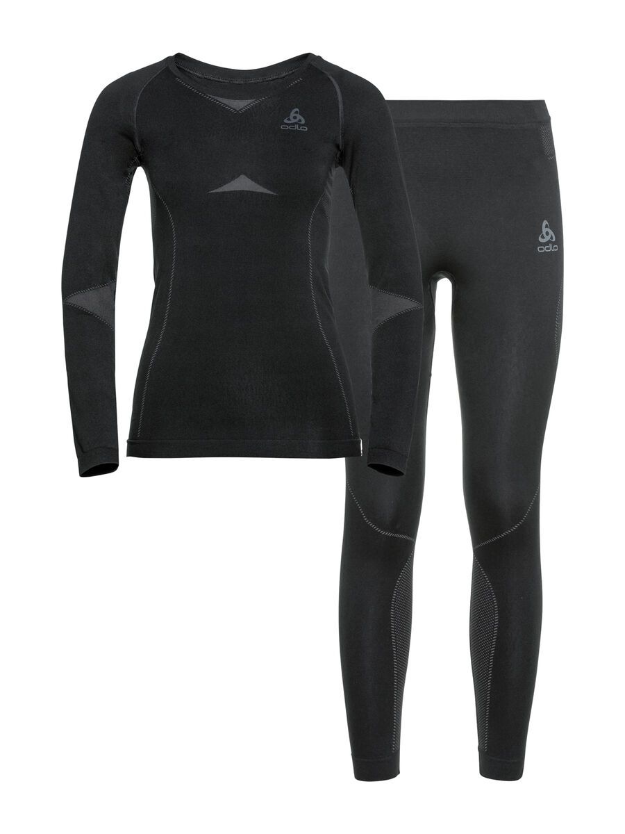 Odlo Winter Specials Performance Evolution Warm Baselayer-Set Women's, black/odlo graphite grey - Bild 1